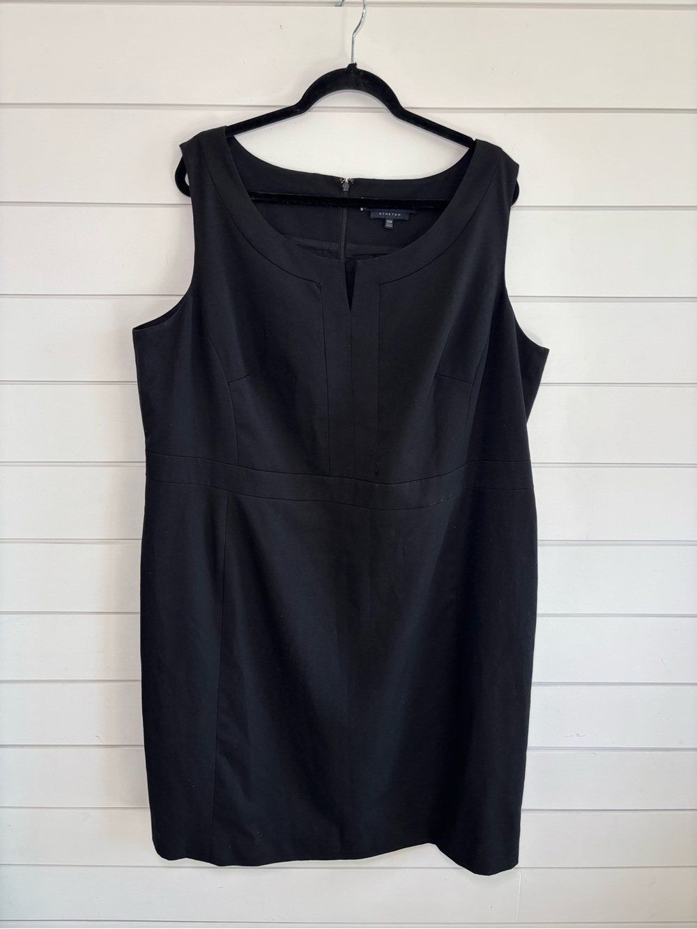 Anne Klein Black Sleeveless Sheath Midi Dress Size 20W